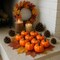 42 PCS Artificial Pumpkins Sets, 12PCS Mini Fake Pumpkins with 30PCS Lifelike Maple Leaves Faux Pumpkins for Decorating Fall Harvest Garland Halloween DIY for Crafts Thanksgiving Decorations